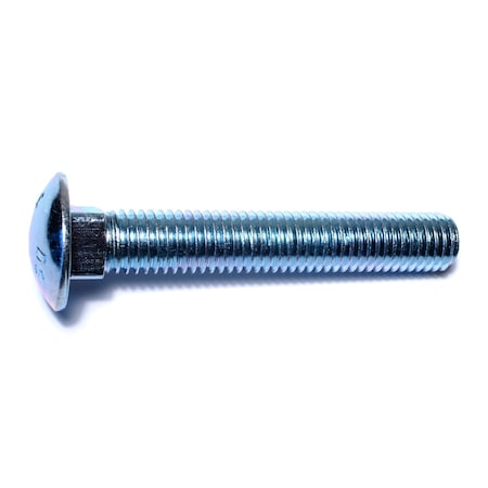 5/8-11 X 4 Zinc Plated Grade 2 / A307 Steel Coarse Thread Carriage Bolts 25PK